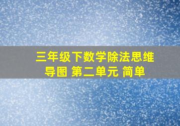 三年级下数学除法思维导图 第二单元 简单